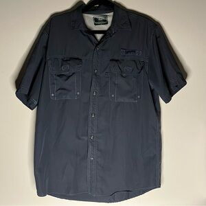 G.H. Bass & Co. Men’s Short Sleeve Button-Up Shirt in Dark Navy